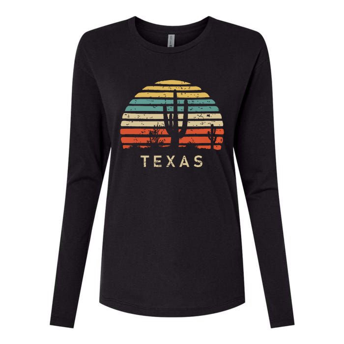 Texas Vintage 1980s Style Desert Womens Cotton Relaxed Long Sleeve T-Shirt