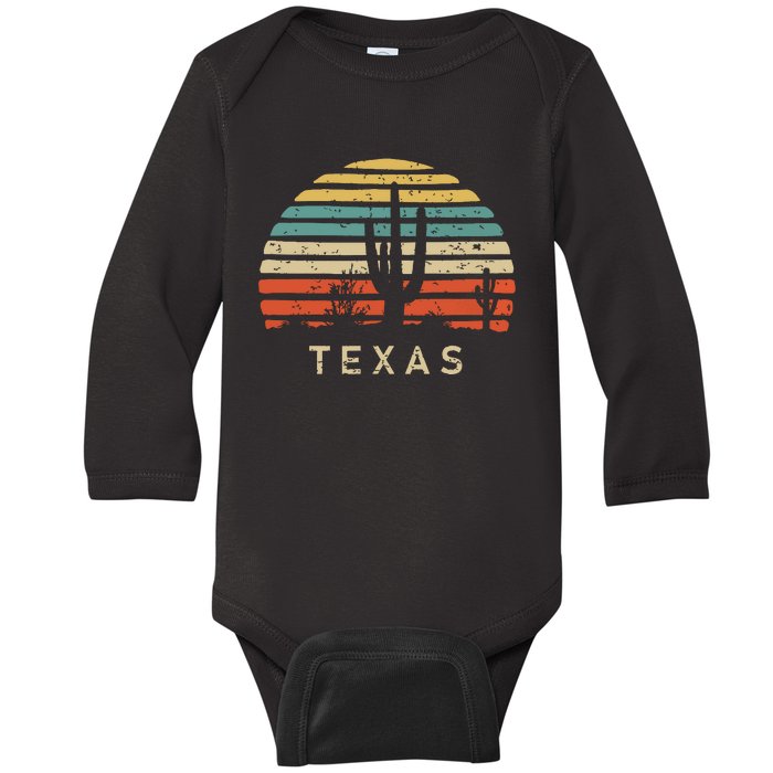 Texas Vintage 1980s Style Desert Baby Long Sleeve Bodysuit