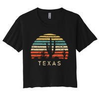 Texas Vintage 1980s Style Desert Women's Crop Top Tee