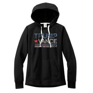 Trump Vance 2024 Stripe Trump Jd Vance Women's Fleece Hoodie