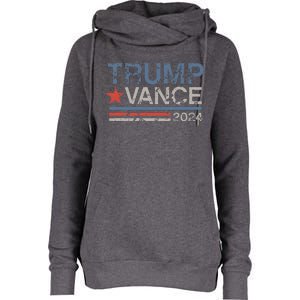 Trump Vance 2024 Stripe Trump Jd Vance Womens Funnel Neck Pullover Hood