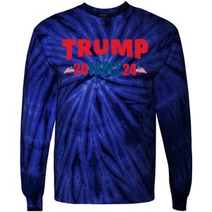 Trump Vance 2024 Donald Trump J.D. Vance For President Tie-Dye Long Sleeve Shirt