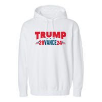 Trump Vance 2024 Donald Trump J.D. Vance For President Garment-Dyed Fleece Hoodie