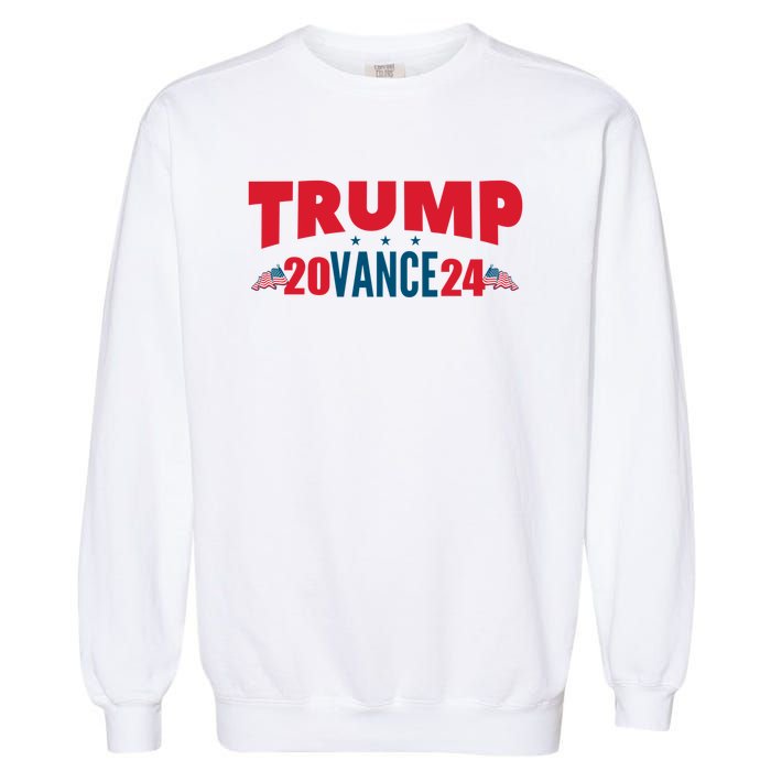 Trump Vance 2024 Donald Trump J.D. Vance For President Garment-Dyed Sweatshirt