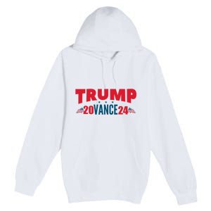 Trump Vance 2024 Donald Trump J.D. Vance For President Premium Pullover Hoodie