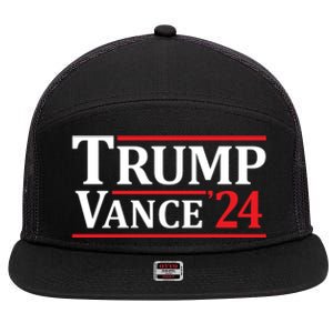 Trump Vance 24 Trump 2024 7 Panel Mesh Trucker Snapback Hat