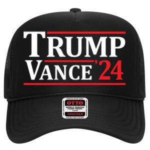 Trump Vance 24 Trump 2024 High Crown Mesh Back Trucker Hat