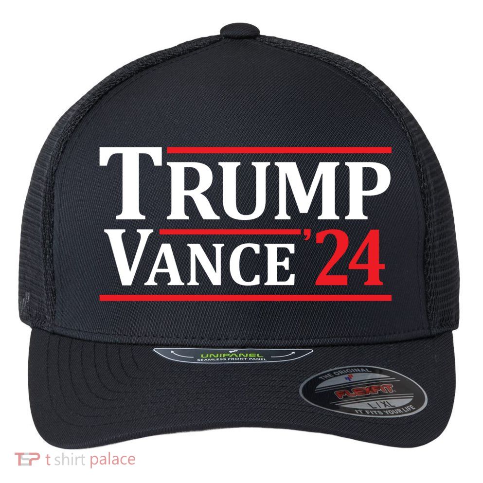 Trump Vance 24 Trump 2024 Flexfit Unipanel Trucker Cap