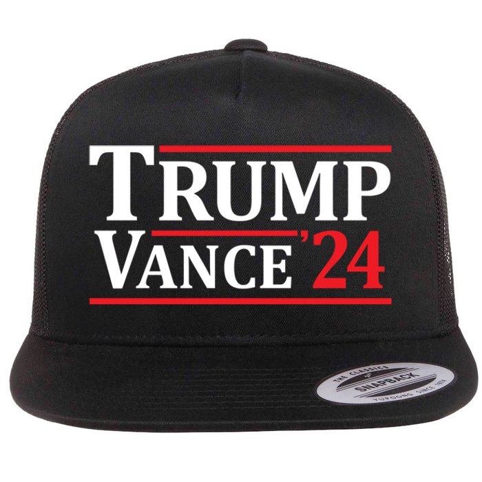 Trump Vance 24 Trump 2024 Flat Bill Trucker Hat