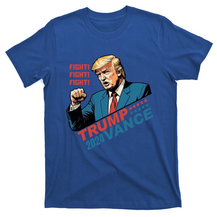 Trump Vance 2024 Retro Vintage Trump Jd Vance Fight Cool Gift T-Shirt