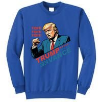 Trump Vance 2024 Retro Vintage Trump Jd Vance Fight Cool Gift Tall Sweatshirt