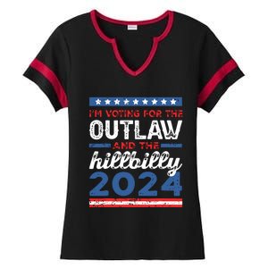 Trump Vance 2024 Donald Trump Jd Vance Outlaw Hillbilly Ladies Halftime Notch Neck Tee