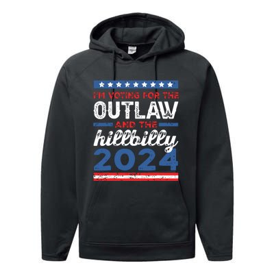 Trump Vance 2024 Donald Trump Jd Vance Outlaw Hillbilly Performance Fleece Hoodie