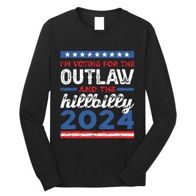 Trump Vance 2024 Donald Trump Jd Vance Outlaw Hillbilly Long Sleeve Shirt