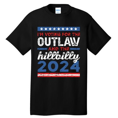 Trump Vance 2024 Donald Trump Jd Vance Outlaw Hillbilly Tall T-Shirt