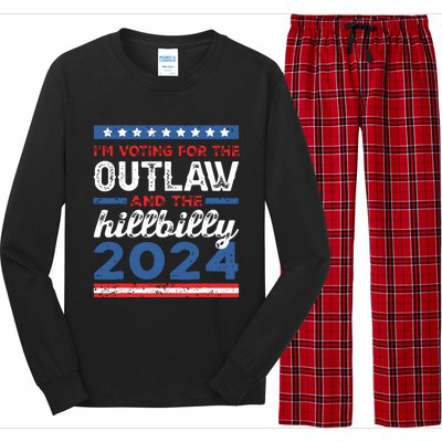 Trump Vance 2024 Donald Trump Jd Vance Outlaw Hillbilly Long Sleeve Pajama Set