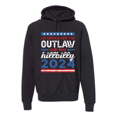 Trump Vance 2024 Donald Trump Jd Vance Outlaw Hillbilly Premium Hoodie