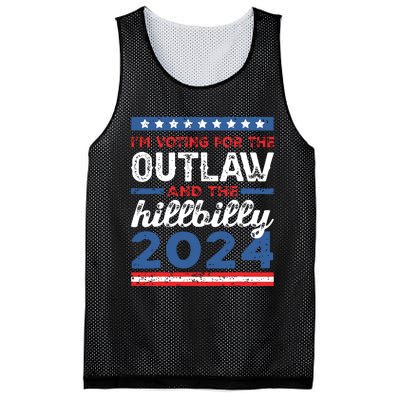 Trump Vance 2024 Donald Trump Jd Vance Outlaw Hillbilly Mesh Reversible Basketball Jersey Tank