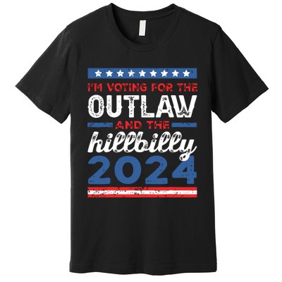 Trump Vance 2024 Donald Trump Jd Vance Outlaw Hillbilly Premium T-Shirt