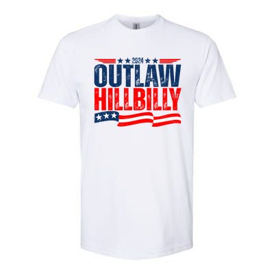 Trump Vance 2024 Vintage Elections Outlaw Hillbilly Us Flag Softstyle® CVC T-Shirt