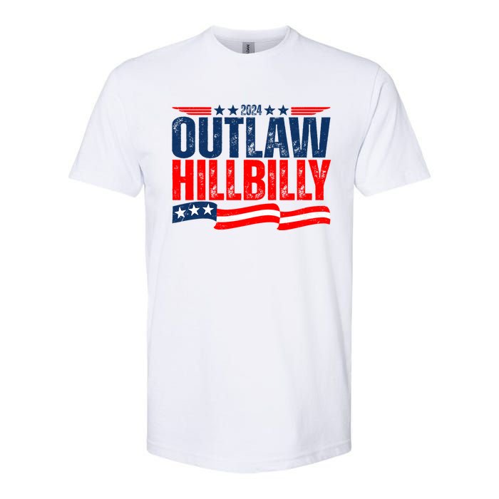 Trump Vance 2024 Vintage Elections Outlaw Hillbilly Us Flag Softstyle CVC T-Shirt