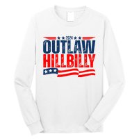 Trump Vance 2024 Vintage Elections Outlaw Hillbilly Us Flag Long Sleeve Shirt