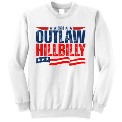 Trump Vance 2024 Vintage Elections Outlaw Hillbilly Us Flag Sweatshirt