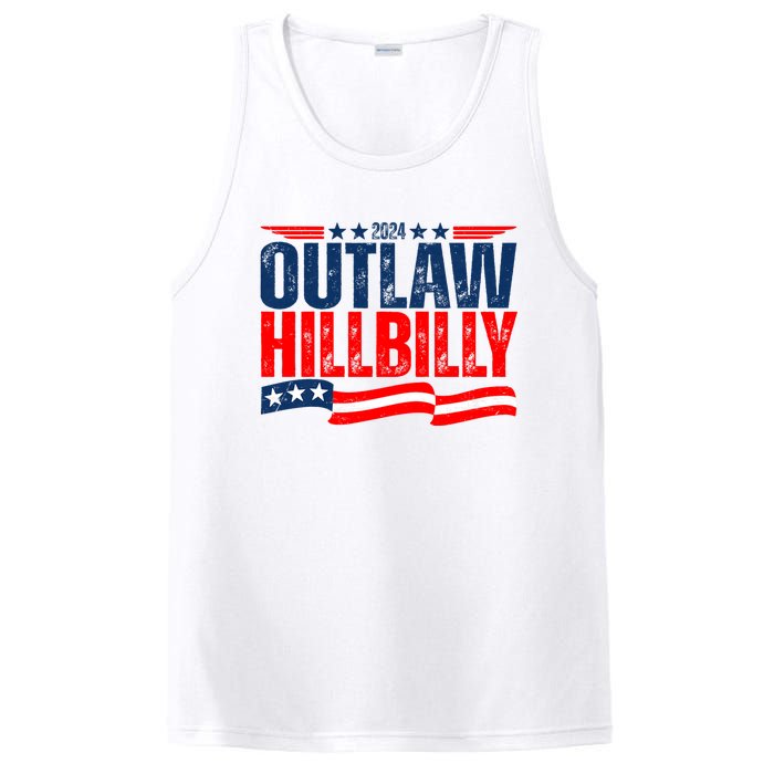 Trump Vance 2024 Vintage Elections Outlaw Hillbilly Us Flag PosiCharge Competitor Tank