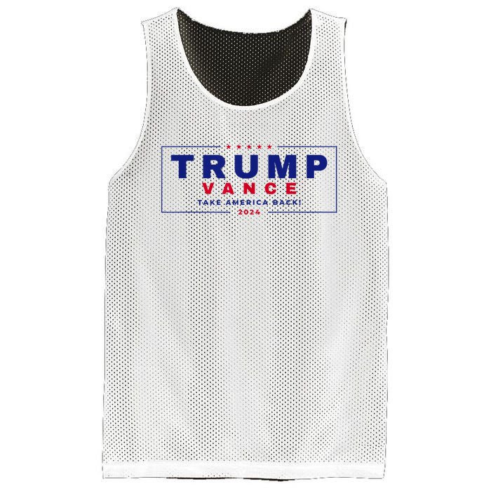 Trump Vance 2024 Donald Trump J.D. Vance Take America Back Mesh Reversible Basketball Jersey Tank