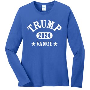 Trump Vance 2024 Athletic Design Gift Ladies Long Sleeve Shirt