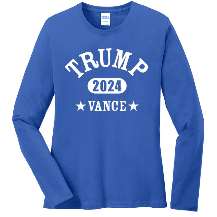 Trump Vance 2024 Athletic Design Gift Ladies Long Sleeve Shirt