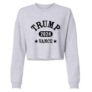 Trump Vance 2024 Athletic Design Gift Cropped Pullover Crew