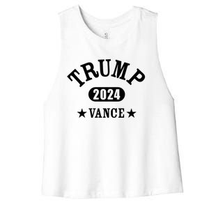 Trump Vance 2024 Athletic Design Gift Women's Racerback Cropped Tank