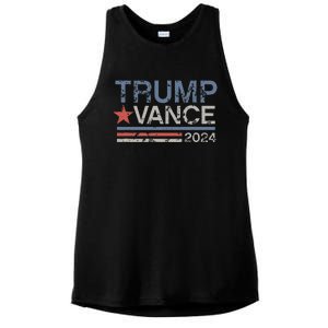 Trump Vance 2024 Retro Featuring Trump And Jd Vance Ladies PosiCharge Tri-Blend Wicking Tank