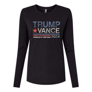 Trump Vance 2024 Retro Featuring Trump And Jd Vance Womens Cotton Relaxed Long Sleeve T-Shirt