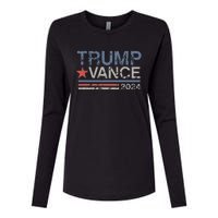 Trump Vance 2024 Retro Featuring Trump And Jd Vance Womens Cotton Relaxed Long Sleeve T-Shirt