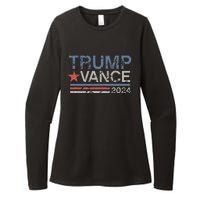 Trump Vance 2024 Retro Featuring Trump And Jd Vance Womens CVC Long Sleeve Shirt