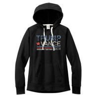 Trump Vance 2024 Retro Featuring Trump And Jd Vance Women's Fleece Hoodie