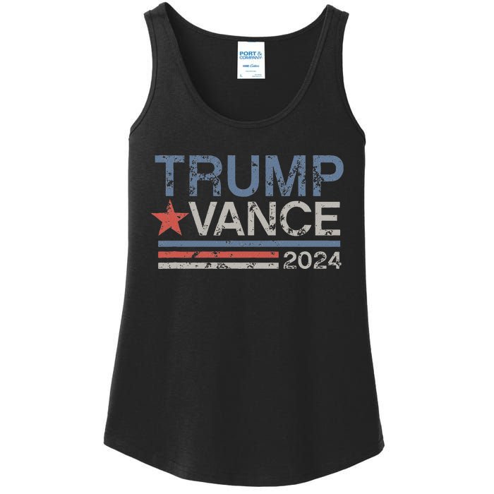 Trump Vance 2024 Retro Featuring Trump And Jd Vance Ladies Essential Tank