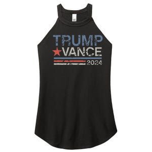 Trump Vance 2024 Retro Featuring Trump And Jd Vance Women's Perfect Tri Rocker Tank