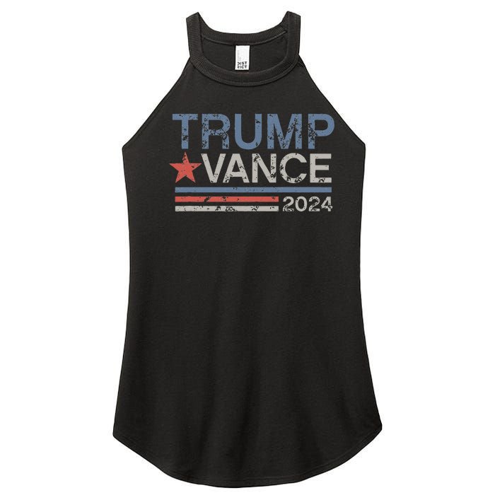 Trump Vance 2024 Retro Featuring Trump And Jd Vance Women's Perfect Tri Rocker Tank