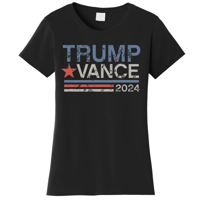 Trump Vance 2024 Retro Featuring Trump And Jd Vance Women's T-Shirt