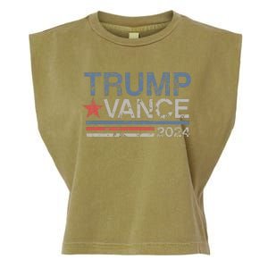 Trump Vance 2024 Retro Featuring Trump And Jd Vance Garment-Dyed Women's Muscle Tee