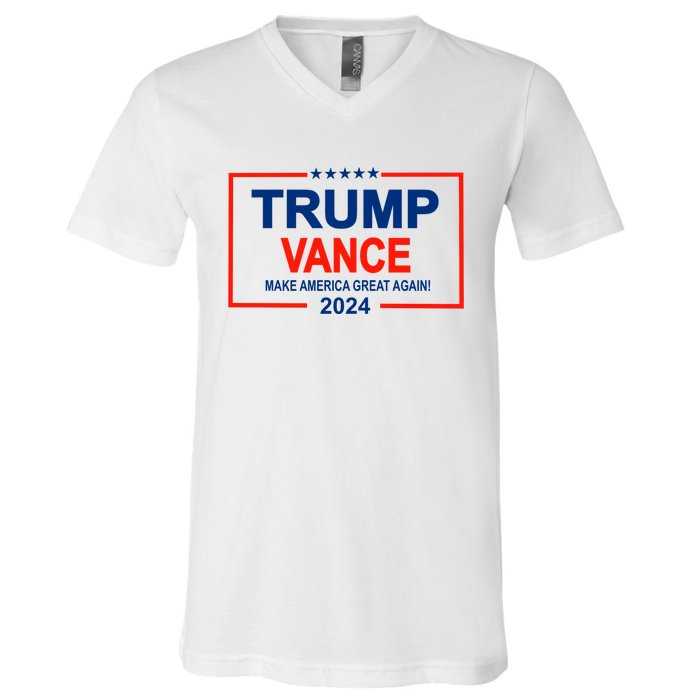 Trump Vance 24 Make America Great Again Usa Election V-Neck T-Shirt