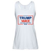 Trump Vance 24 Make America Great Again Usa Election Ladies Essential Flowy Tank