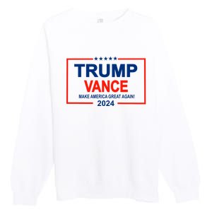 Trump Vance 24 Make America Great Again Usa Election Premium Crewneck Sweatshirt