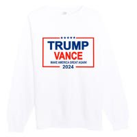 Trump Vance 24 Make America Great Again Usa Election Premium Crewneck Sweatshirt