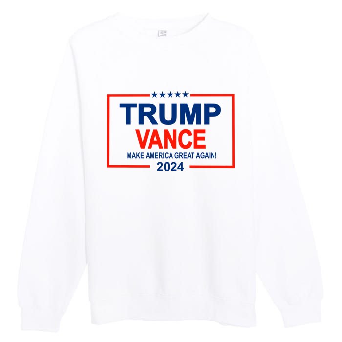 Trump Vance 24 Make America Great Again Usa Election Premium Crewneck Sweatshirt