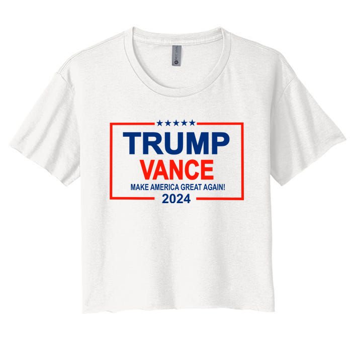 Trump Vance 24 Make America Great Again Usa Election Women's Crop Top Tee