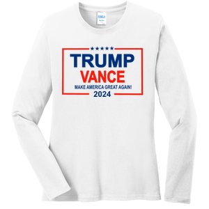 Trump Vance 24 Make America Great Again Usa Election Ladies Long Sleeve Shirt